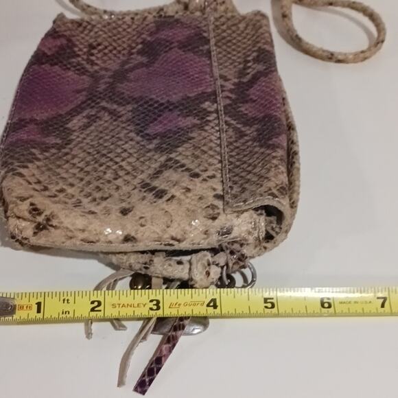 Rhythm & Rhyme metallic snake print fringe crossbody bag - Picture 8 of 8